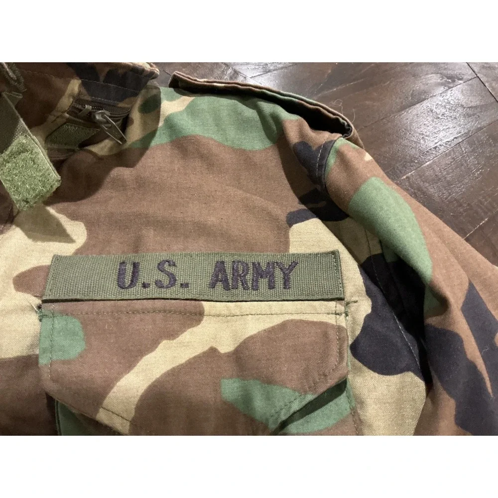 Alpha Industries US Army M-65 Field Jacket Woodland Camo Small Long M65 Military